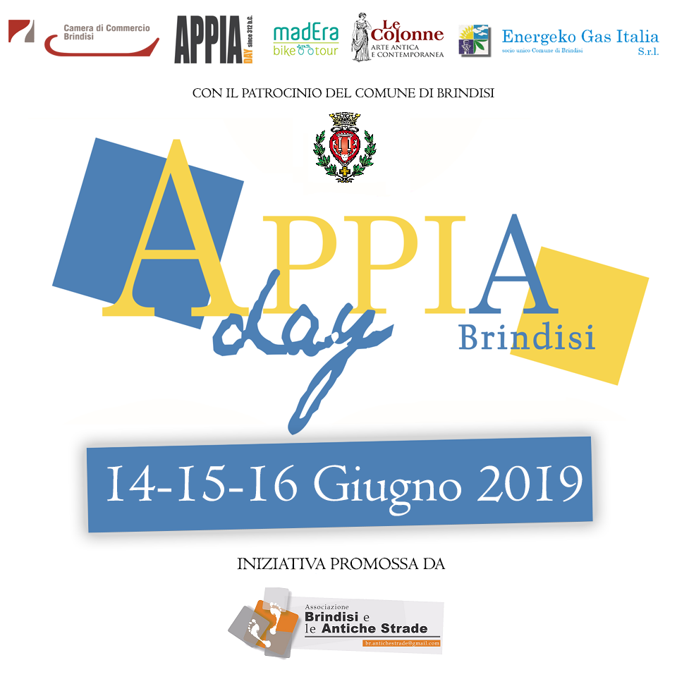 Torna l’Appia Day Brindisi: il 14-15-16 giugno numerose iniziative culturali