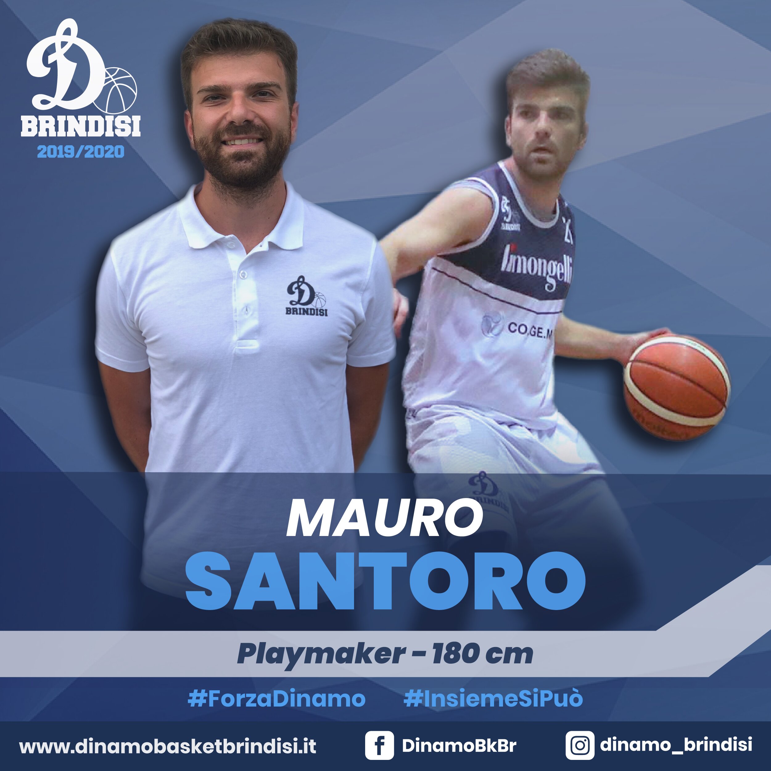 Un gradito ritorno: Mauro Santoro vestirà la maglia della Dinamo