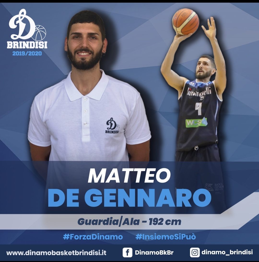 Dinamo Brindisi: confermato Matteo De Gennaro