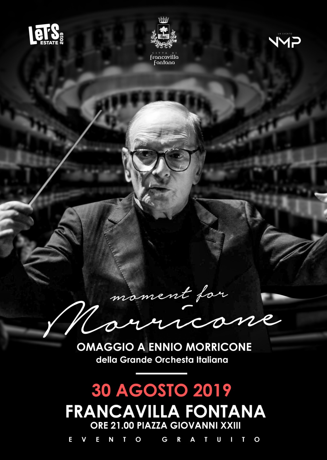 Francavilla: il 30 agosto La Grande Orchestra Italiana eseguirà le musiche di Morricone