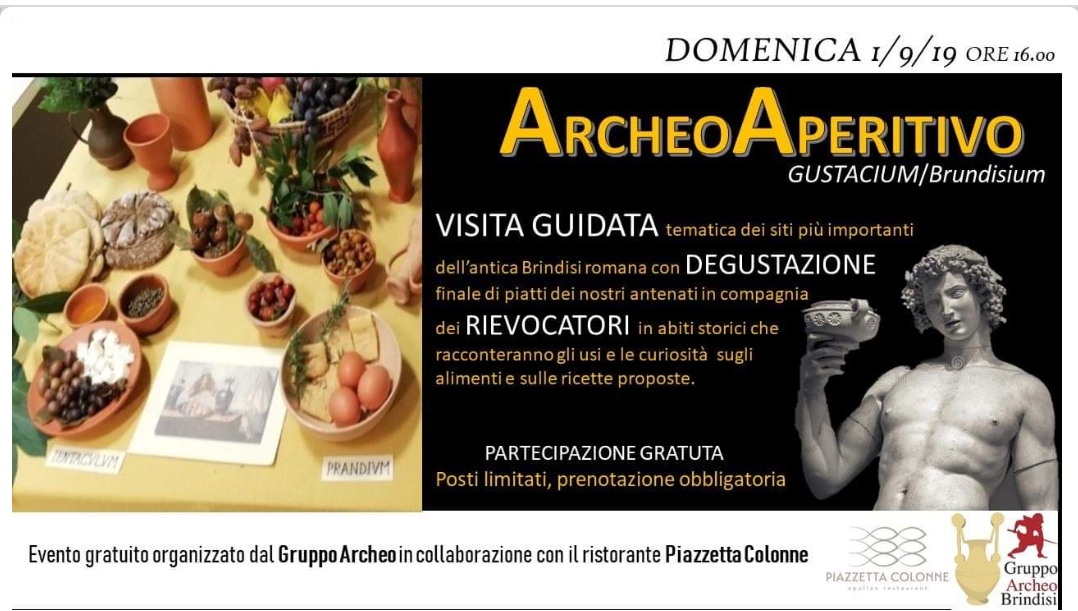 Il Gruppo Archeo e il ristorante Piazzetta Colonne domenica vi faranno assaggiare i cibi degli antichi romani