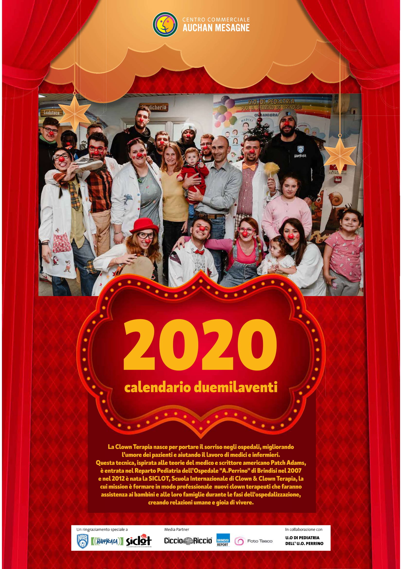 Calendario 2020 Clown Terapia Happy Casa Brindisi
