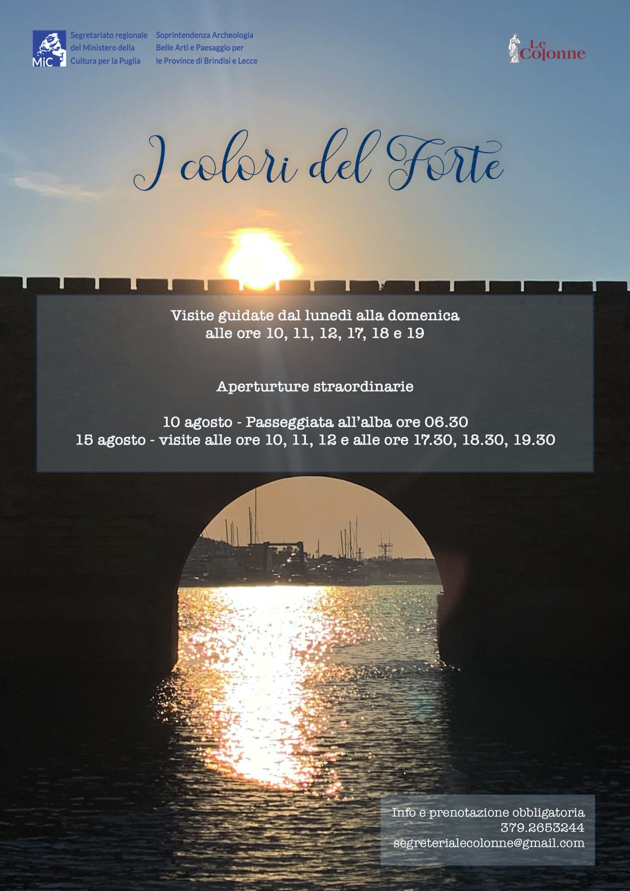 I COLORI DEL FORTE: dall’alba al tramonto il racconto del Castello Alfonsino
